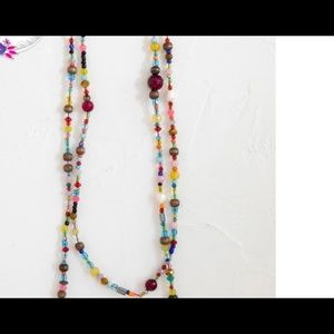 Glass Beads, Real Freshwater Pearls. 27.5in L